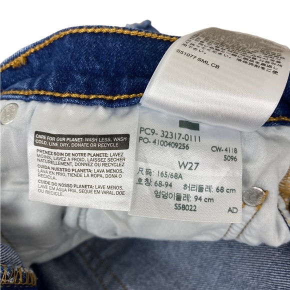 Levi’s 501 Cut Off High Rise Denim Shorts Size 27 - Picture 6 of 6